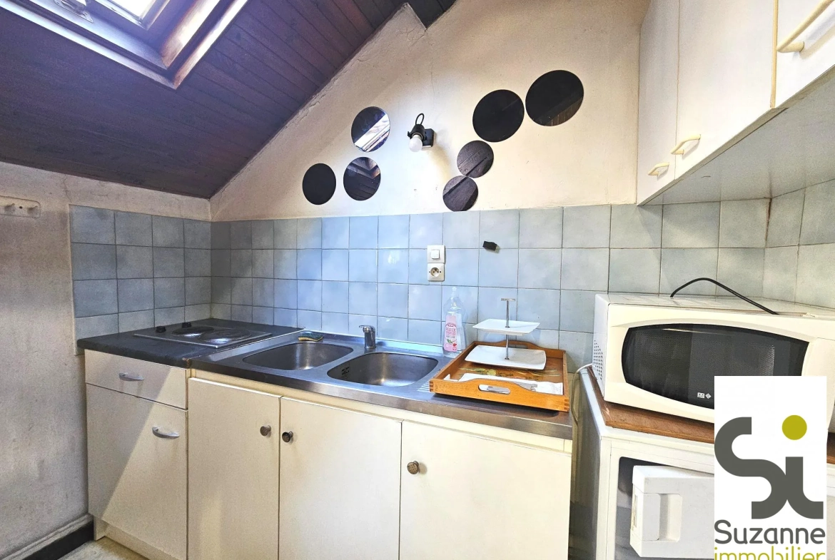 Studio à vendre à Grenoble secteur Estacade - Dernier étage, à rénover 