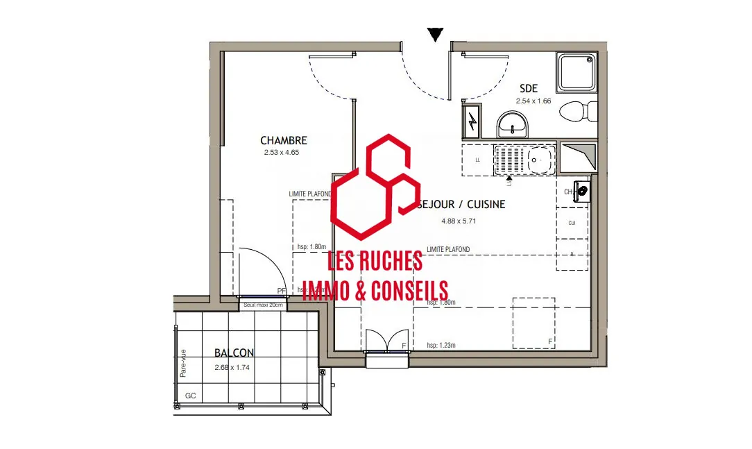 Appartement T2 lumineux avec balcon à vendre à Villiers-le-Bel 