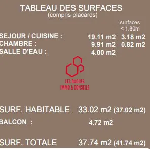 Appartement T2 lumineux avec balcon à vendre à Villiers-le-Bel 
