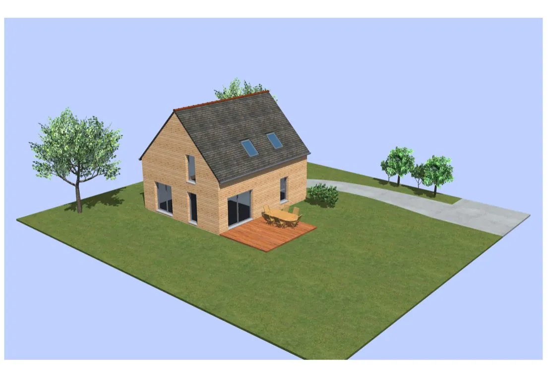 exemple de construction possible Terrain en vente de 622 m² à Goulien dans le Cap Sizun 