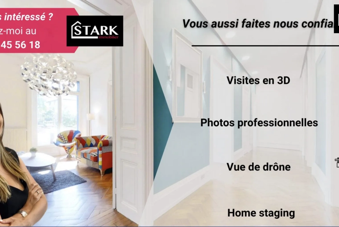 Appartement T4/T5 lumineux avec ascenseur, cave et parking au centre de Belfort 