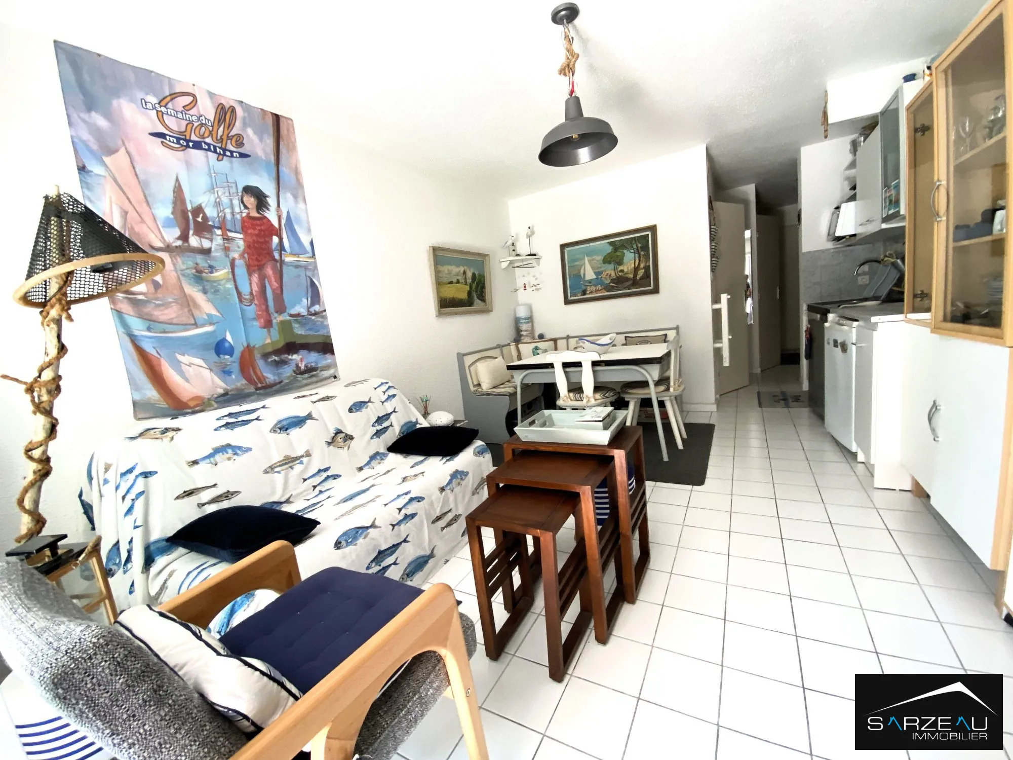Bel appartement 2 pièces en rez-de-jardin à Sarzeau proche port et plages 