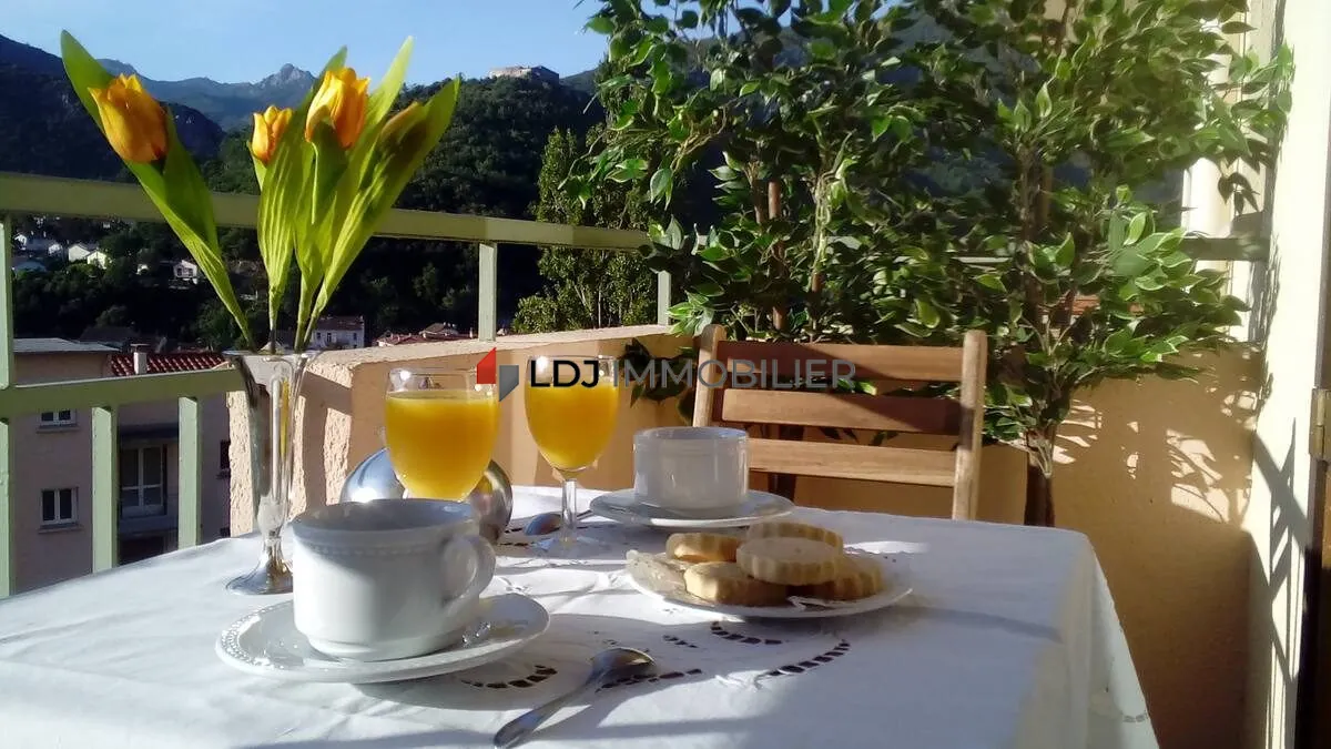 Bel appartement lumineux meublé avec vue à Amélie-les-Bains 