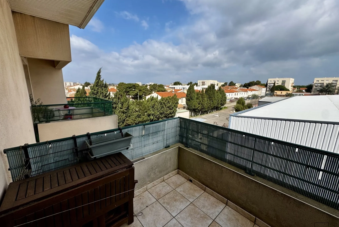 Appartement T2 loué avec balcon et parking à Narbonne – Investissement rentable 