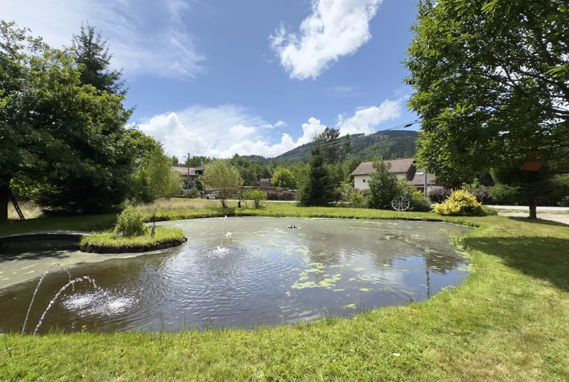 Chalet avec étang privé et terrain constructible à Ban-sur-Meurthe-Clefcy 
