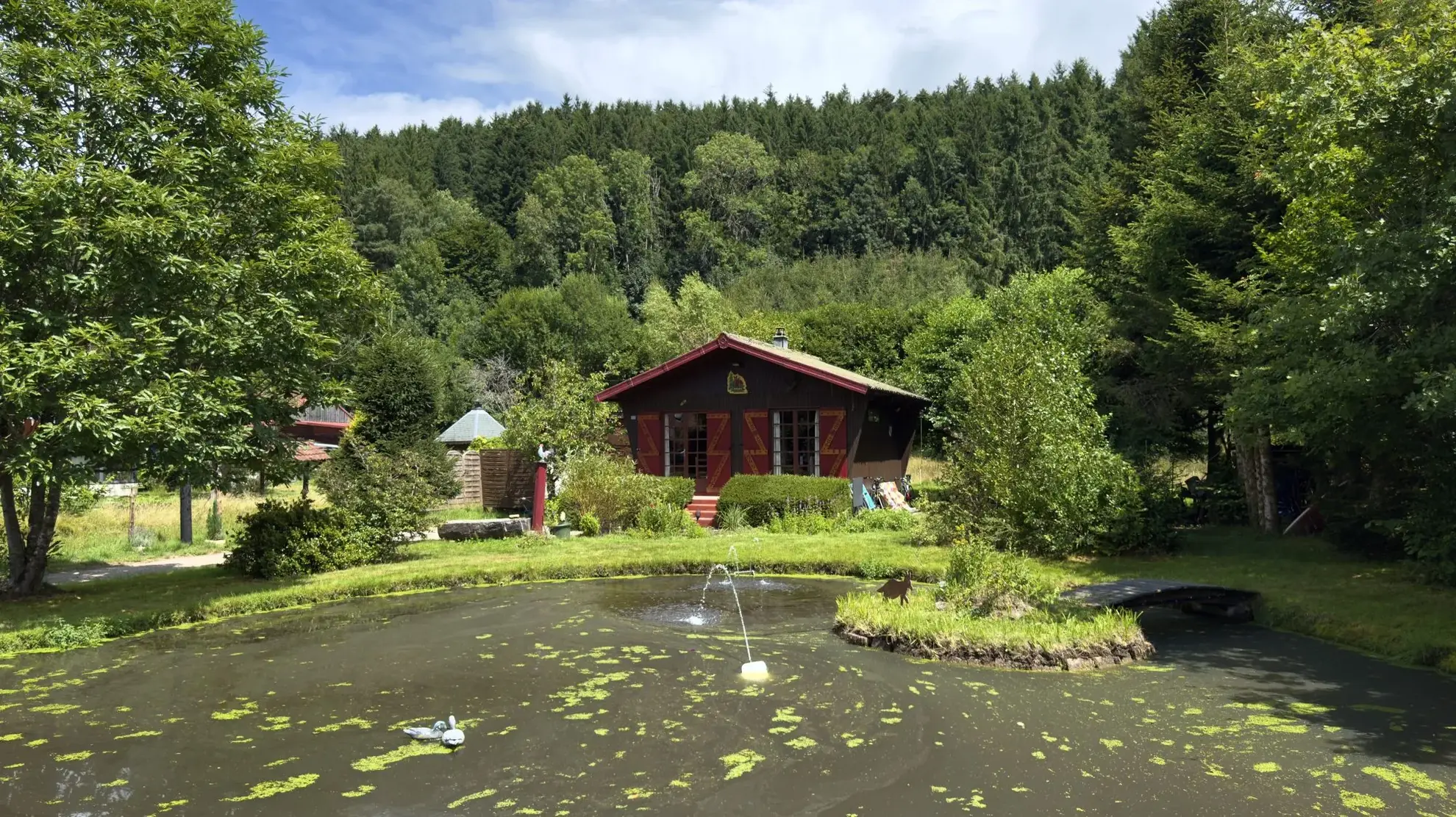 Chalet avec étang privé et terrain constructible à Ban-sur-Meurthe-Clefcy 