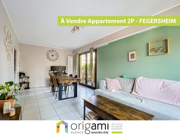 À vendre appartement 2 pièces avec balcon, garage et piscine à Fegersheim