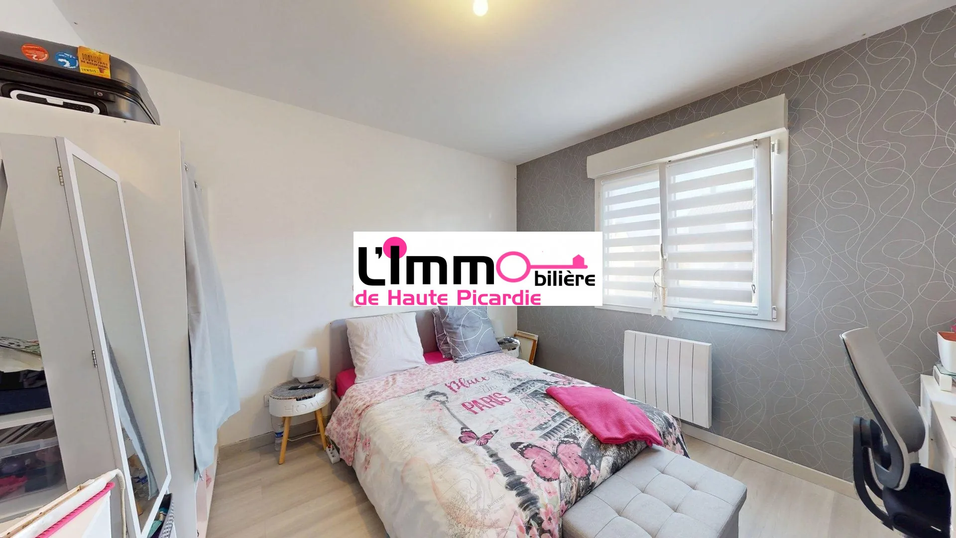 Chambre 3 Maison à vendre entre Chaulnes et Péronne avec 4 chambres, jardin clos, construction récente 