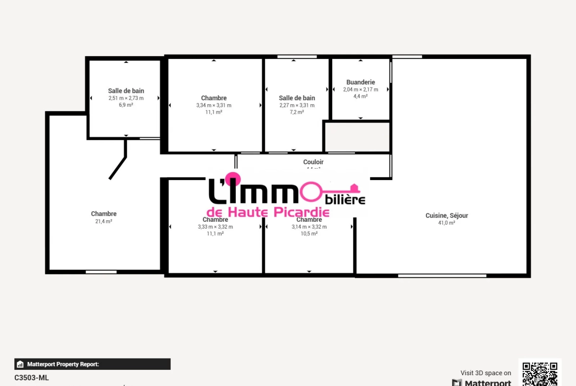 Plan de niveau  Maison à vendre entre Chaulnes et Péronne avec 4 chambres, jardin clos, construction récente 