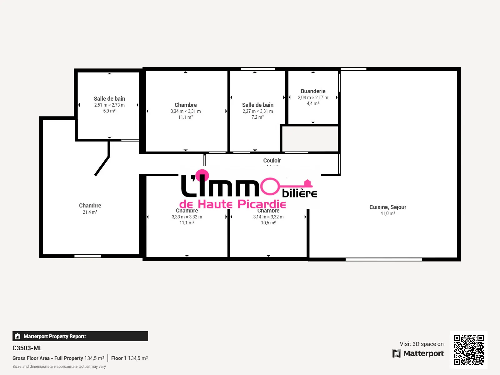 Plan de niveau  Maison à vendre entre Chaulnes et Péronne avec 4 chambres, jardin clos, construction récente 