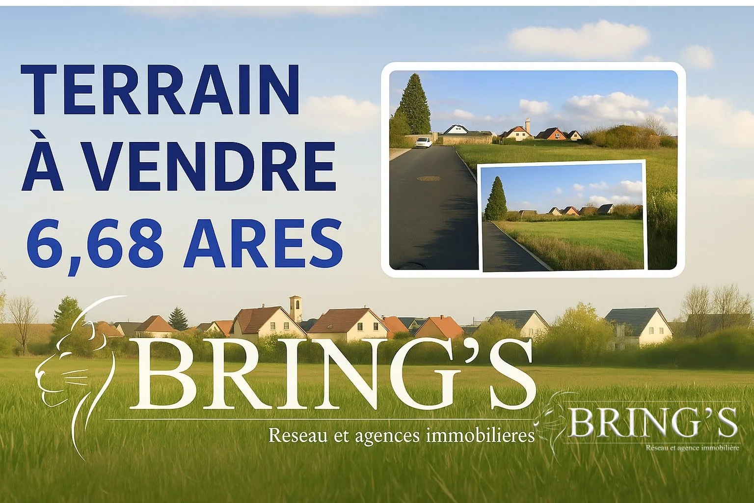 Terrain constructible viabilisé de 6,68 ares à Meyenheim, proche A35 et gare 