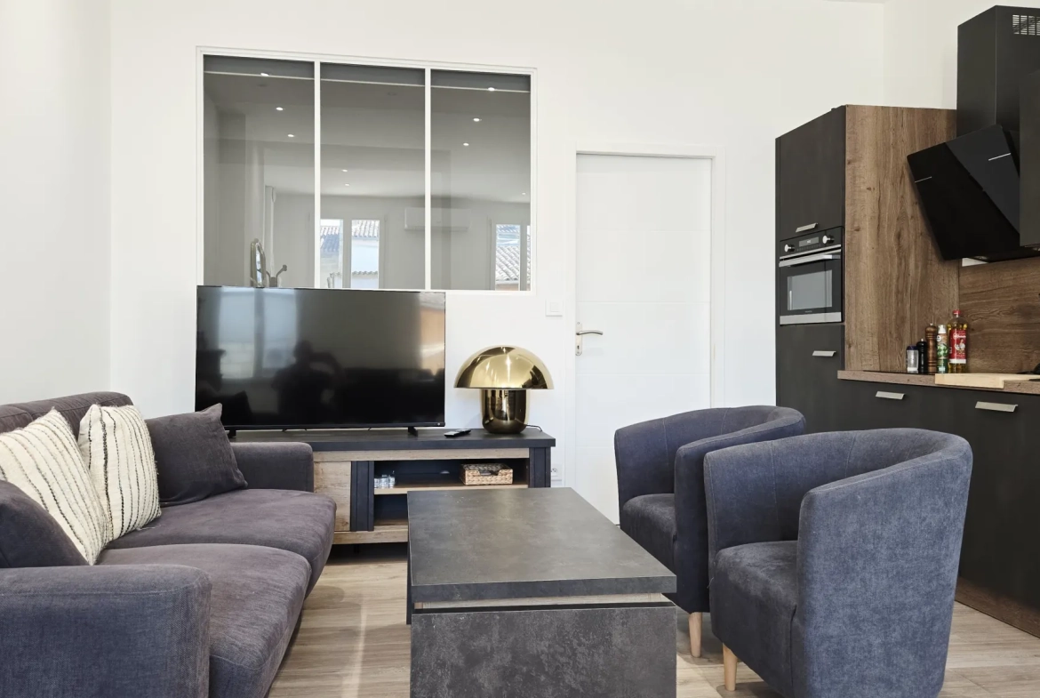 Appartement rénové de 55 m² avec terrasse au cœur de Bastide, Libourne 