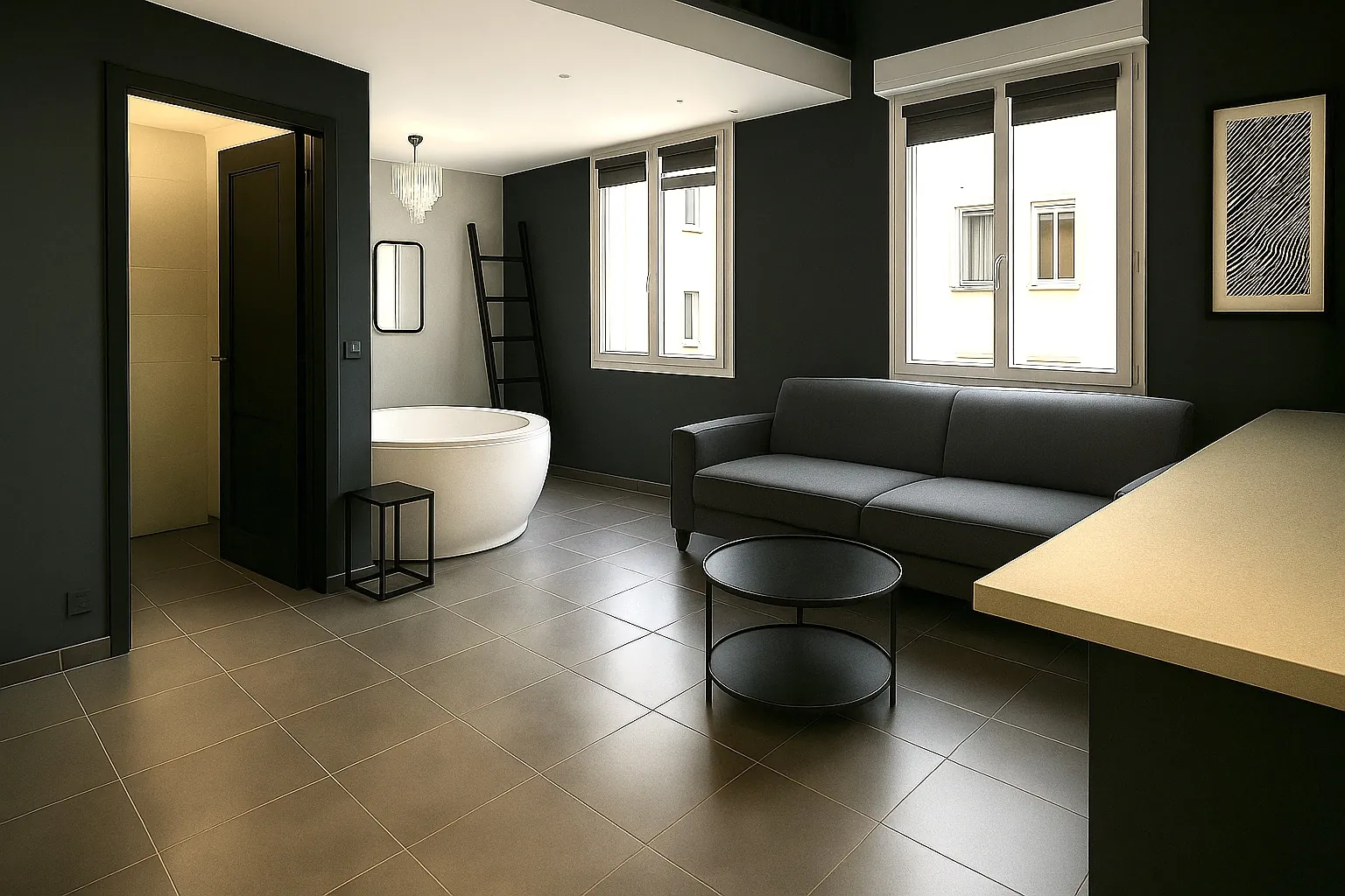 Fonds de commerce de 90 m² à Hettange-Grande avec local et appartement loués 