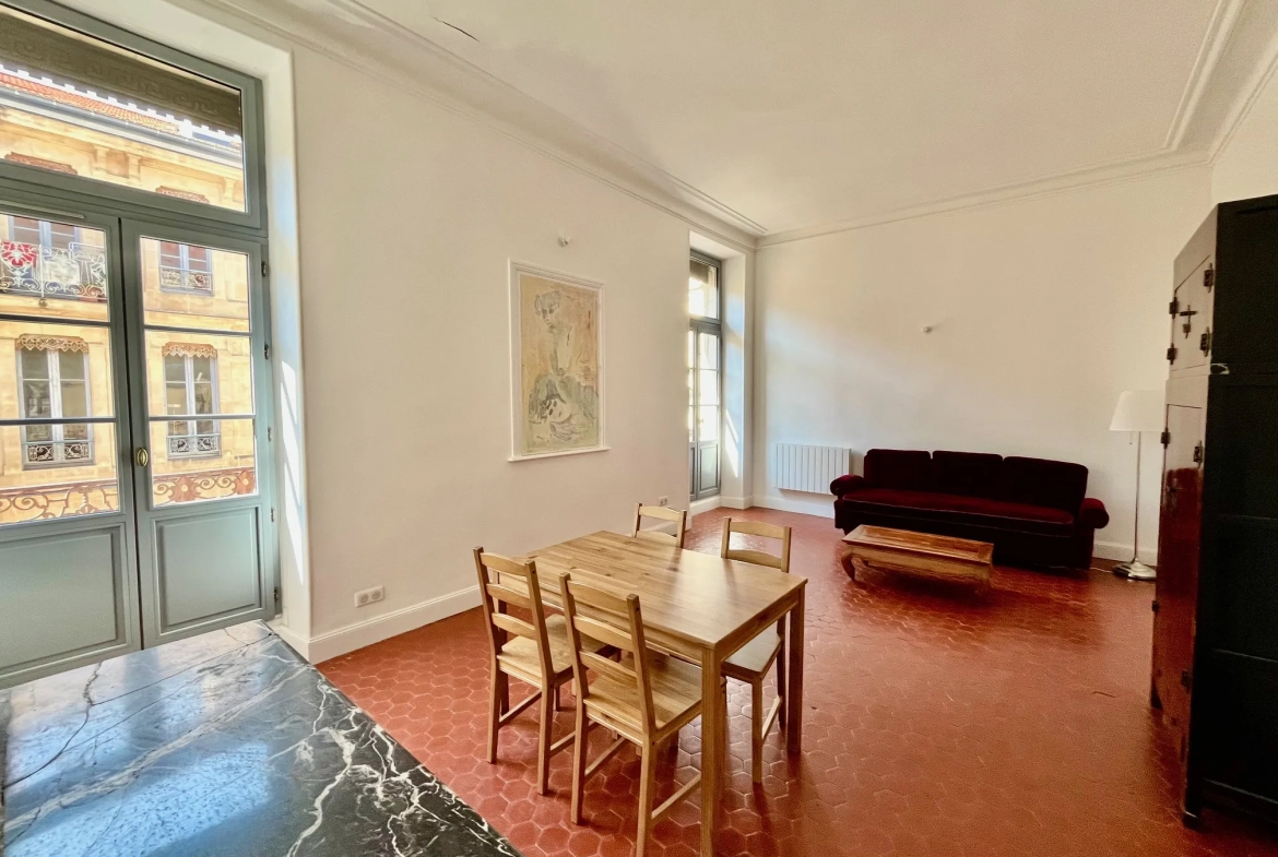 Appartement lumineux de 96 m2 rénové en centre-ville de Nîmes avec balcon 