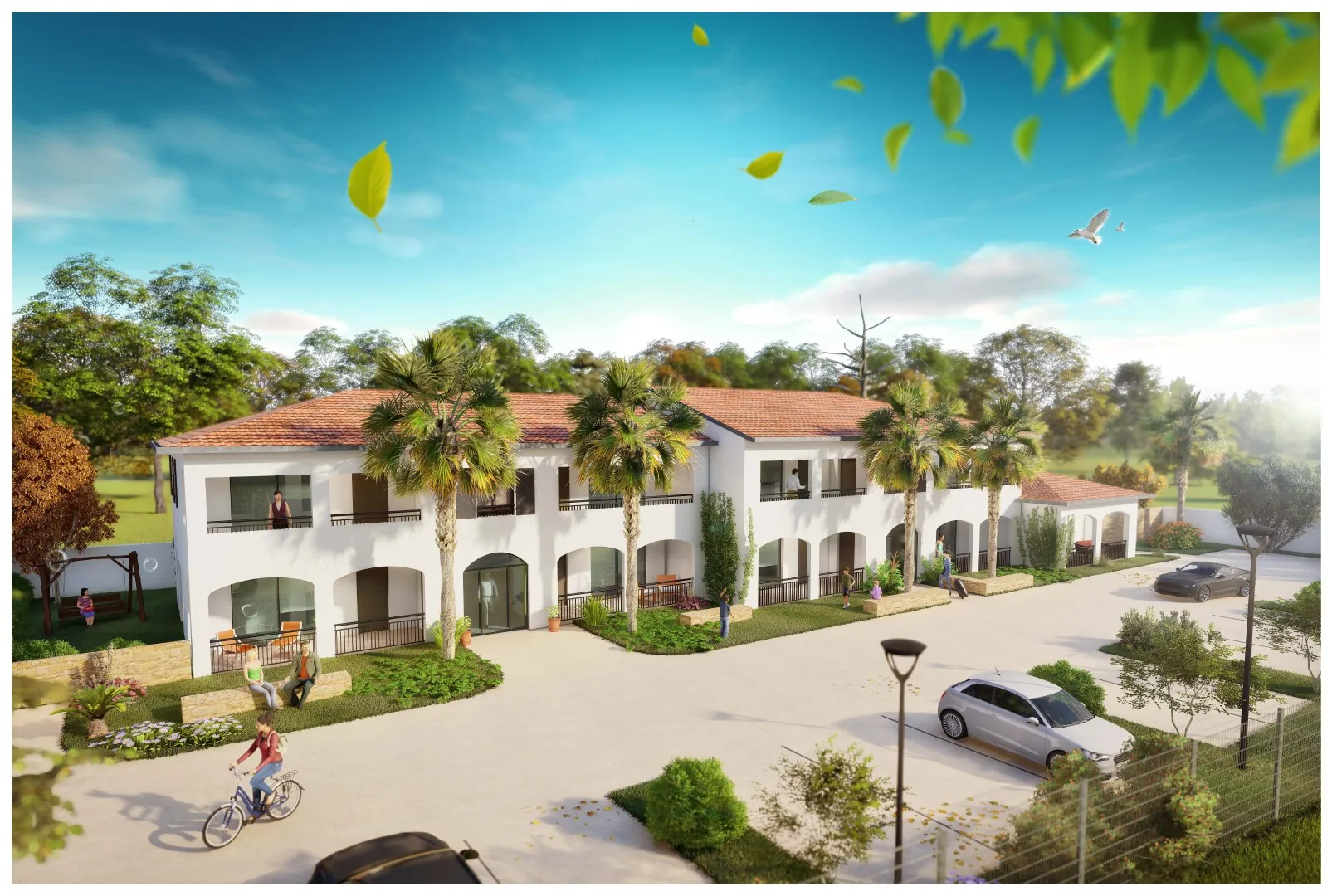 Appartement T3 neuf à Aubais dans une résidence en construction avec terrasse et parking 