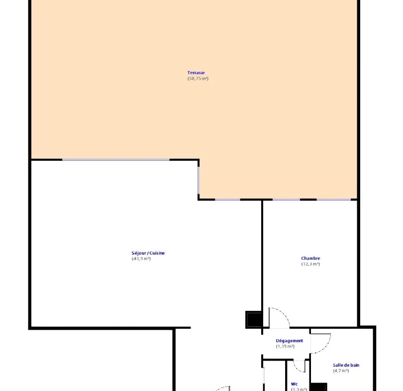 Appartement 2 pièces en Rez-de-Jardin à Nice avec terrasse et piscine 