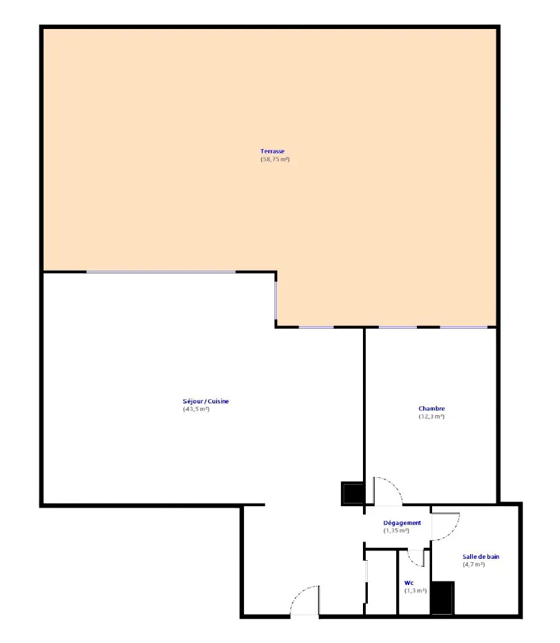 Appartement 2 pièces en Rez-de-Jardin à Nice avec terrasse et piscine 