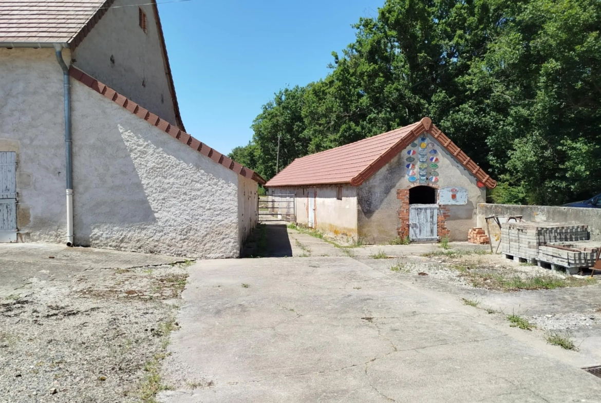 Propriété agricole à vendre à Saint-Rémy-en-Rollat - 8 hectares avec habitation et hangars 