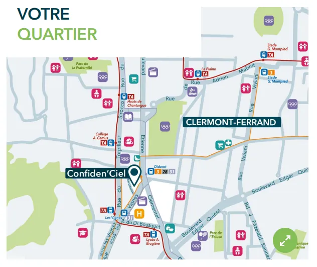 Appartement neuf à Clermont-Ferrand proche écoles, livraison 2025 