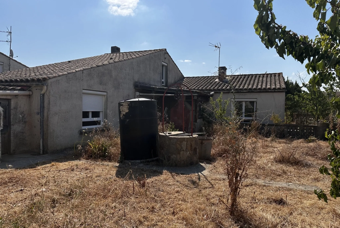 Maison de plain-pied à Trebes avec 4 chambres, grand potentiel 