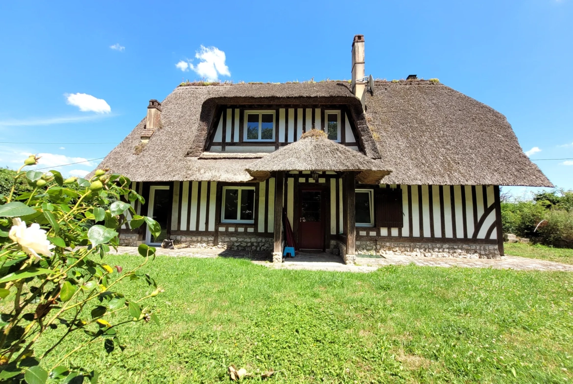 Maison en chaumière de 6 pièces, 126 m², vue vallée, terrain clos à Pont-Audemer 