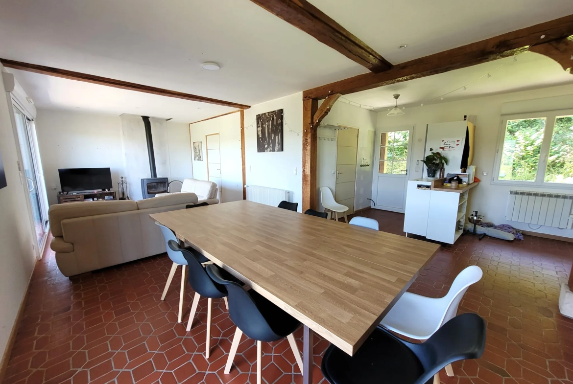 Maison en chaumière de 6 pièces, 126 m², vue vallée, terrain clos à Pont-Audemer 