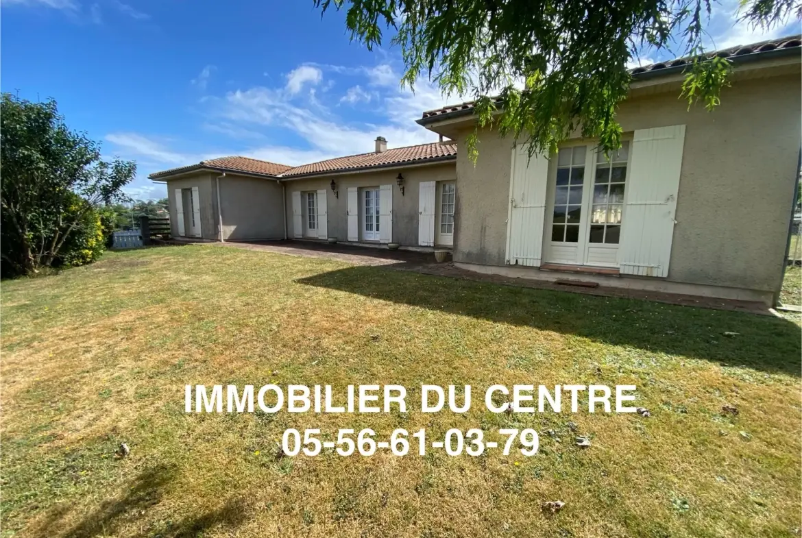 Villa à La Réole proche centre-ville avec 4 chambres et grand jardin 
