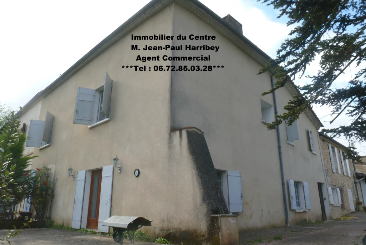 Vente ensemble immobilier à Langon avec maison, appartement, dépendance et vue sur la Garonne 