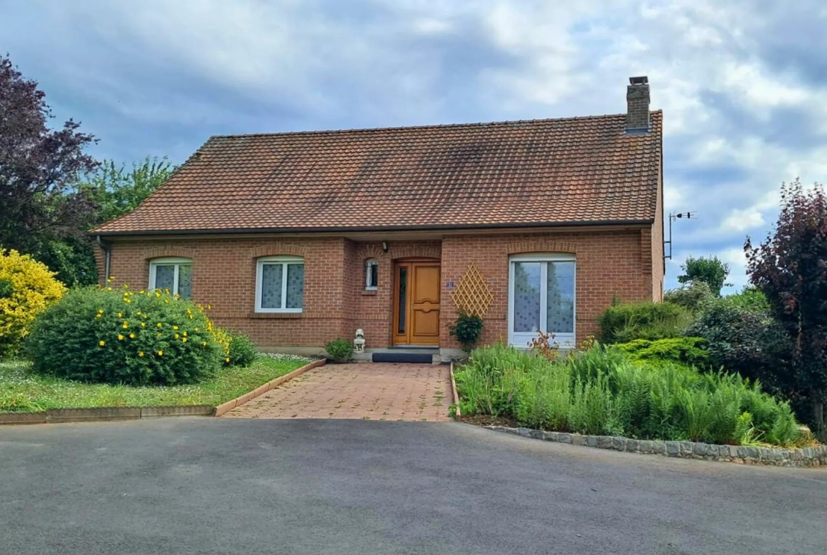 Maison individuelle de plain-pied avec grand terrain à Nouvion-en-Thiérache 