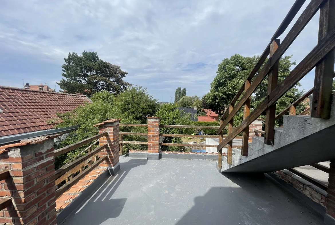 Bel appartement T3 bis avec terrasse et jardin au centre d'Halluin 