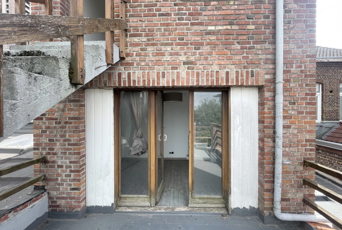 Bel appartement T3 bis avec terrasse et jardin au centre d'Halluin 