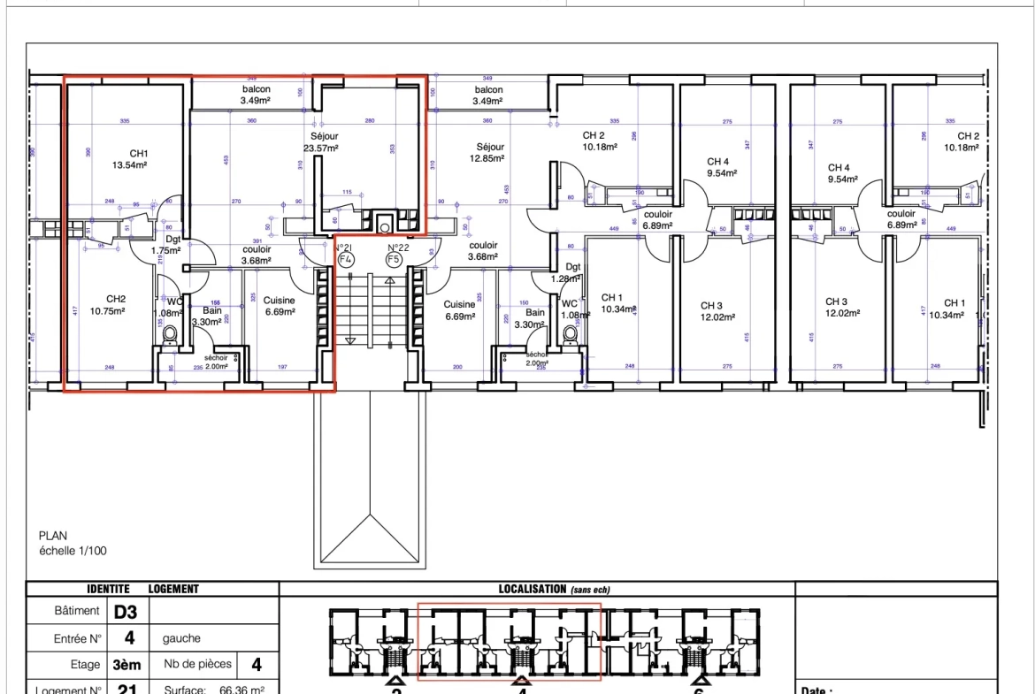 Appartement T3 lumineux avec balcon à Mourenx - Bon état, emplacement privilégié 