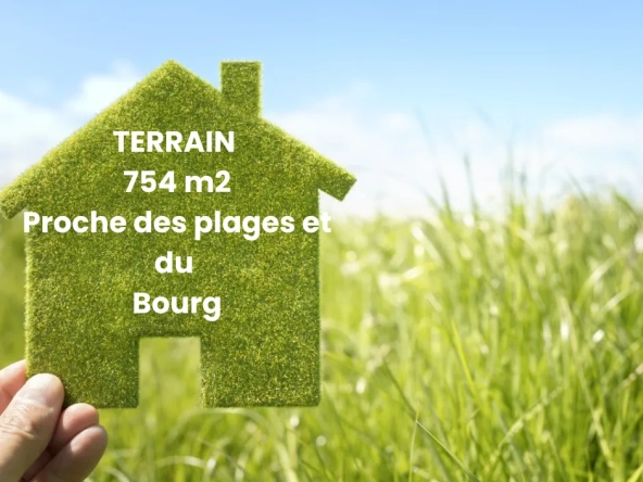 Terrain constructible de 754 m² à Groix proche des plages et du bourg