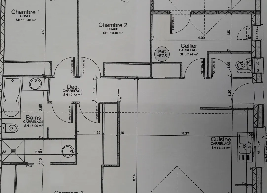 Maison contemporaine 2020 avec 3 chambres, terrasse et garage à Langon 
