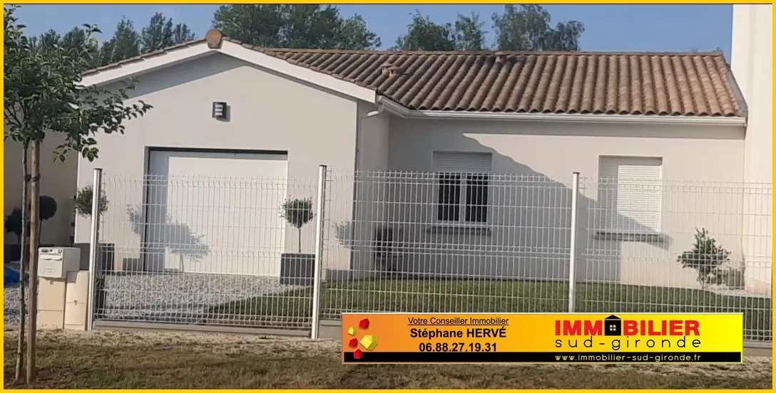 Maison contemporaine 2020 avec 3 chambres, terrasse et garage à Langon 