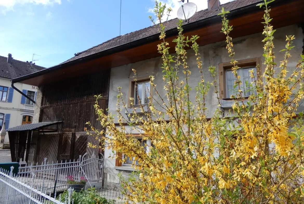 Maison de village à rénover de 103 m² à Bouxwiller, vaste terrain et garage double 