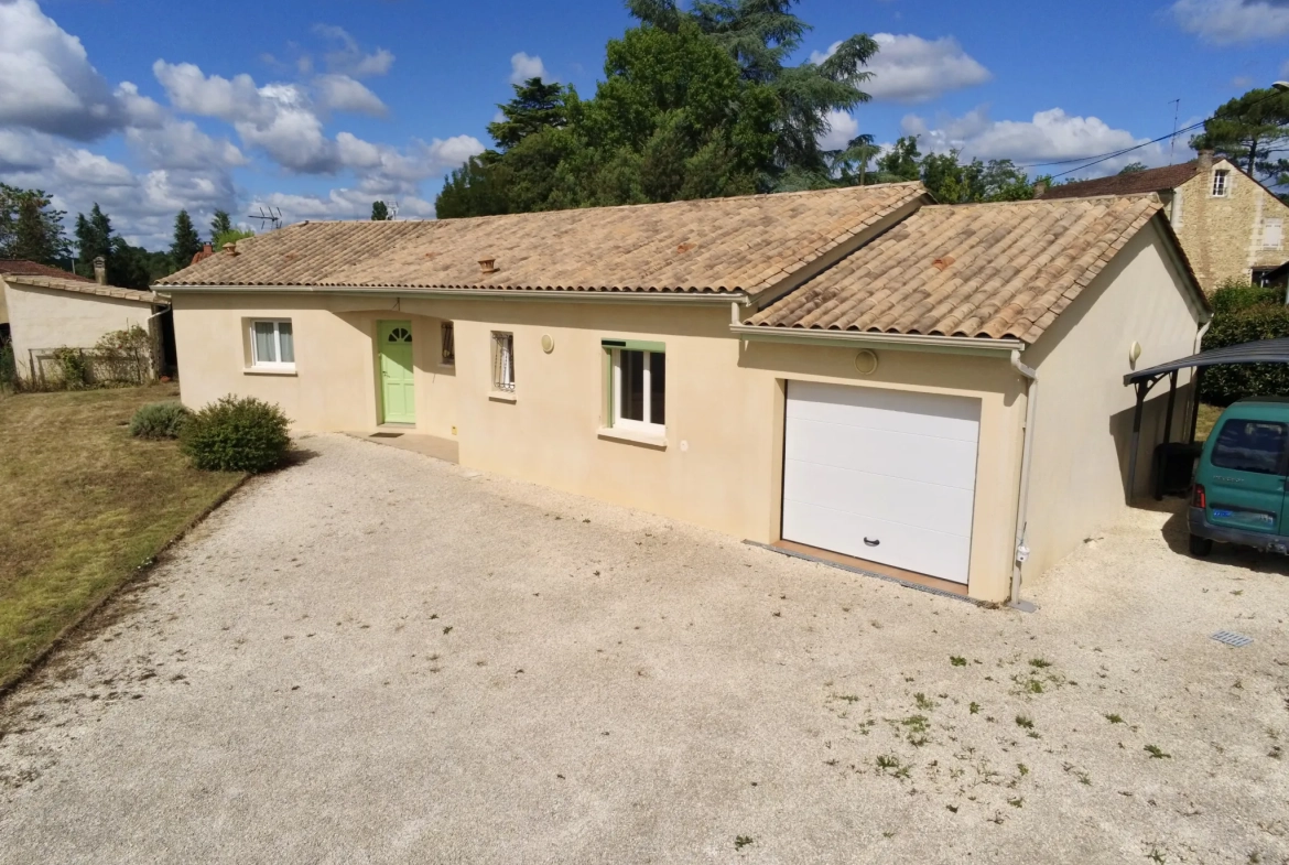 Maison de plain-pied à Bergerac avec studio indépendant et jardin clos 