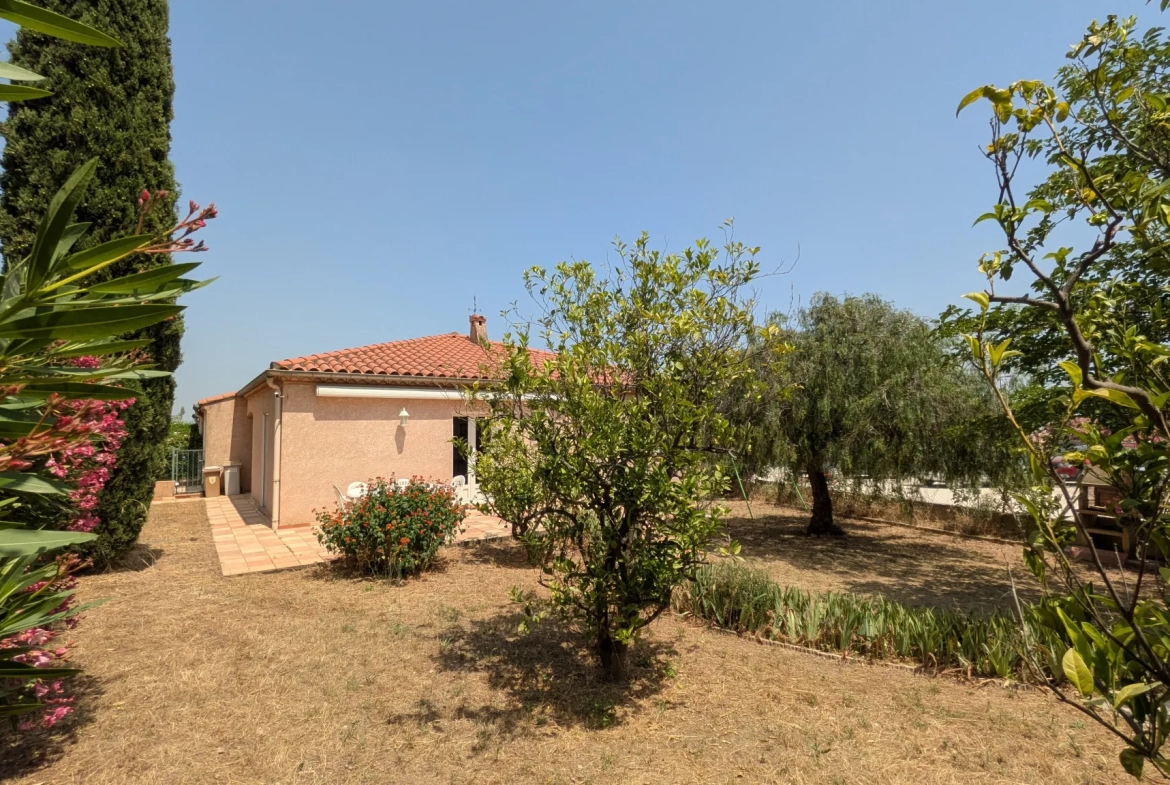 Villa de plain-pied avec jardin et vue sur les Albères à Sorede 