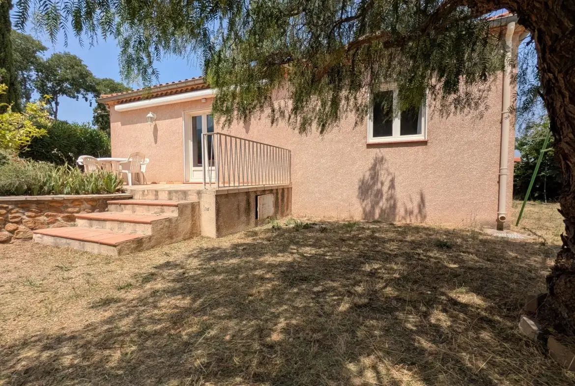 Villa de plain-pied avec jardin et vue sur les Albères à Sorede 