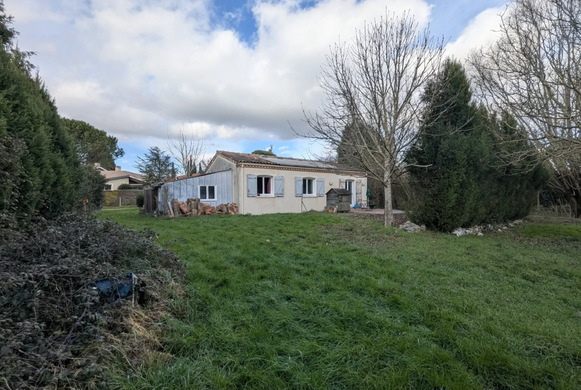 Maison à vendre à Revel (31250) de 80 m² avec terrain de 1460 m², chauffage au sol et panneaux photovoltaïques 