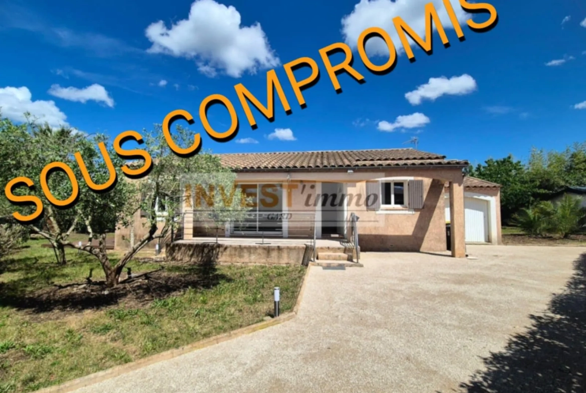 Charmante maison de plain-pied avec jardin à Bouillargues à vendre 