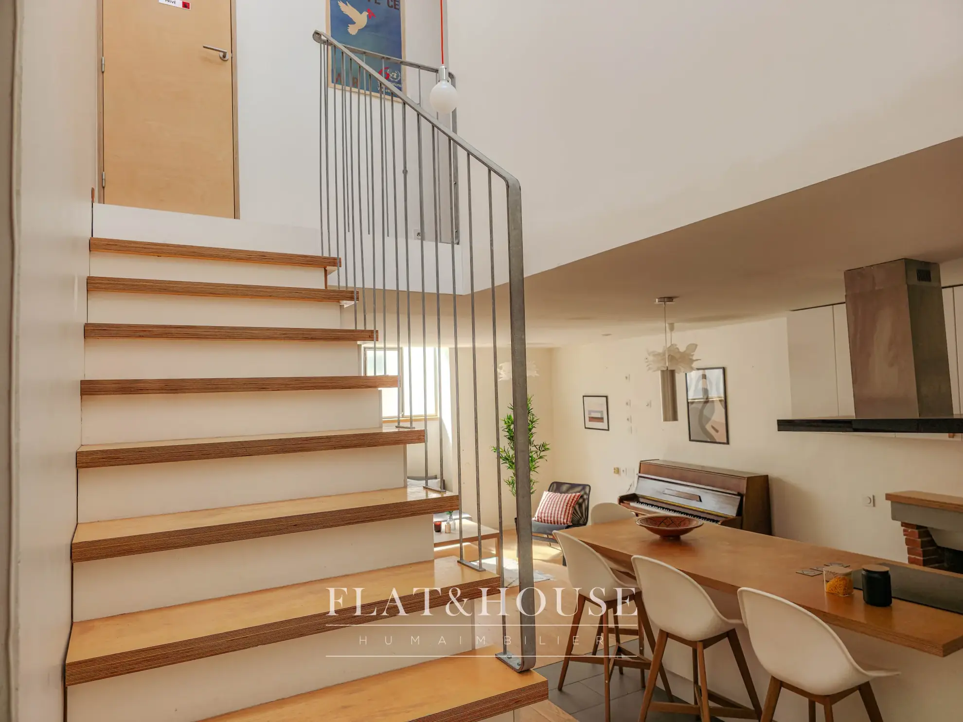 Achat appartement duplex de 69 m² style loft à Nantes centre 
