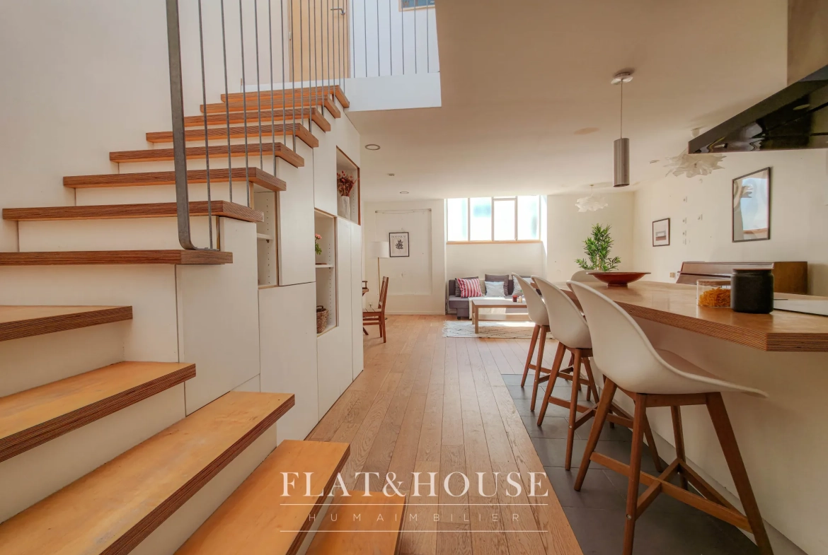 Achat appartement duplex de 69 m² style loft à Nantes centre 