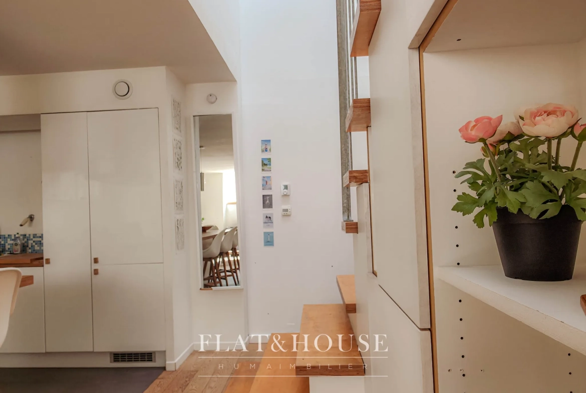 Achat appartement duplex de 69 m² style loft à Nantes centre 