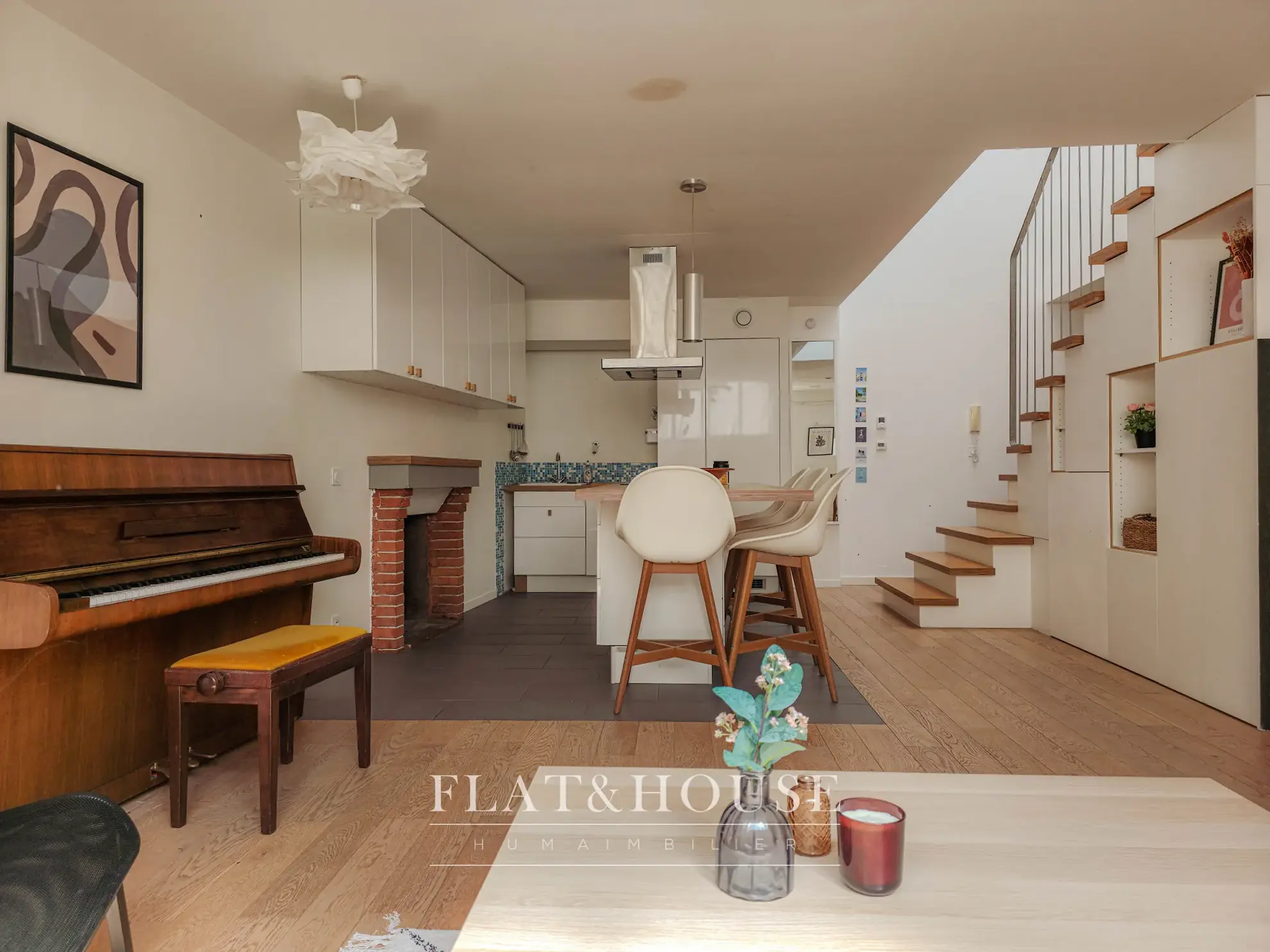 Achat appartement duplex de 69 m² style loft à Nantes centre 