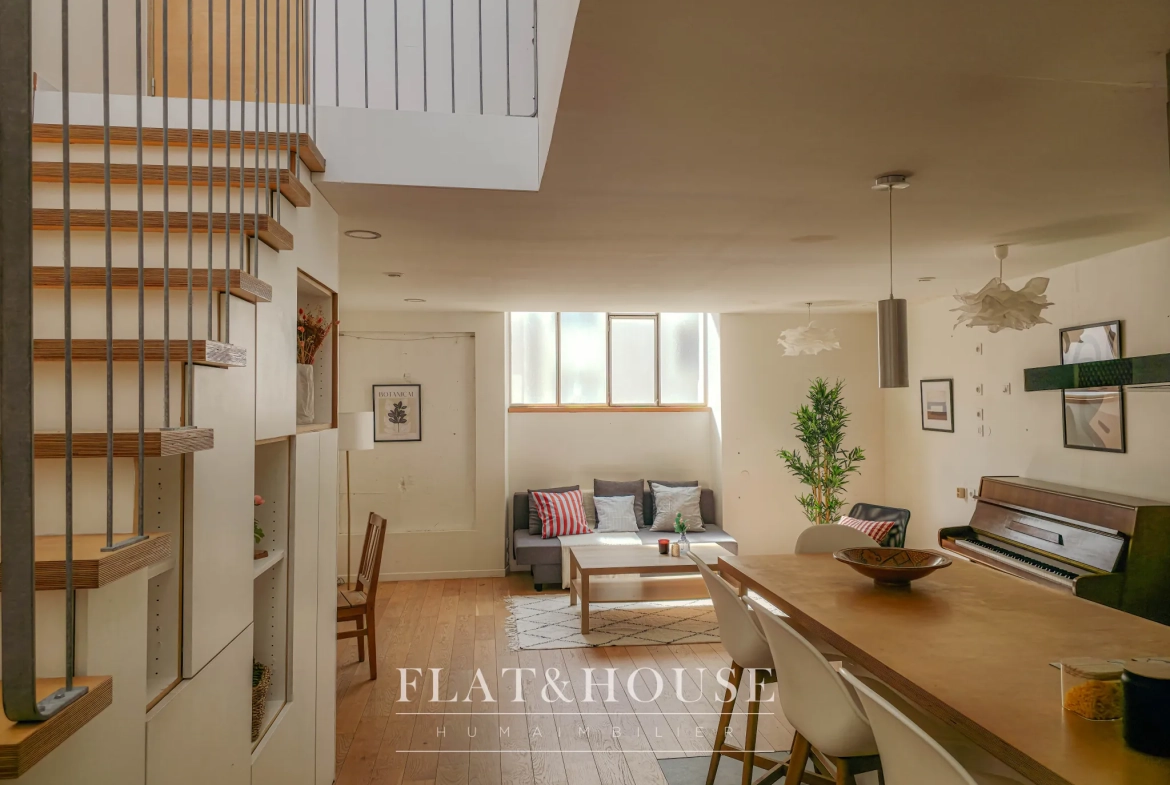 Achat appartement duplex de 69 m² style loft à Nantes centre 