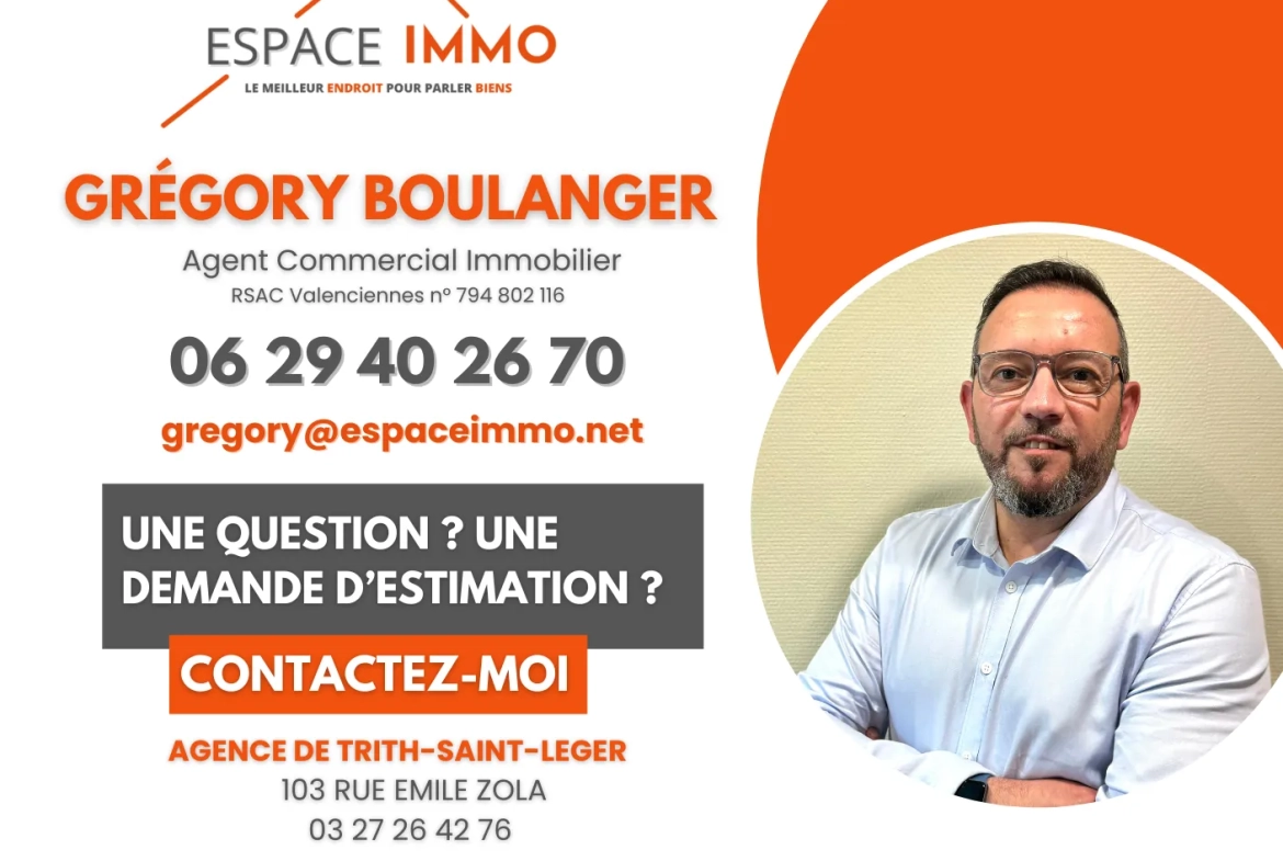 Maison à rénover de 75 m² avec jardin et garage à Trith Saint Léger 