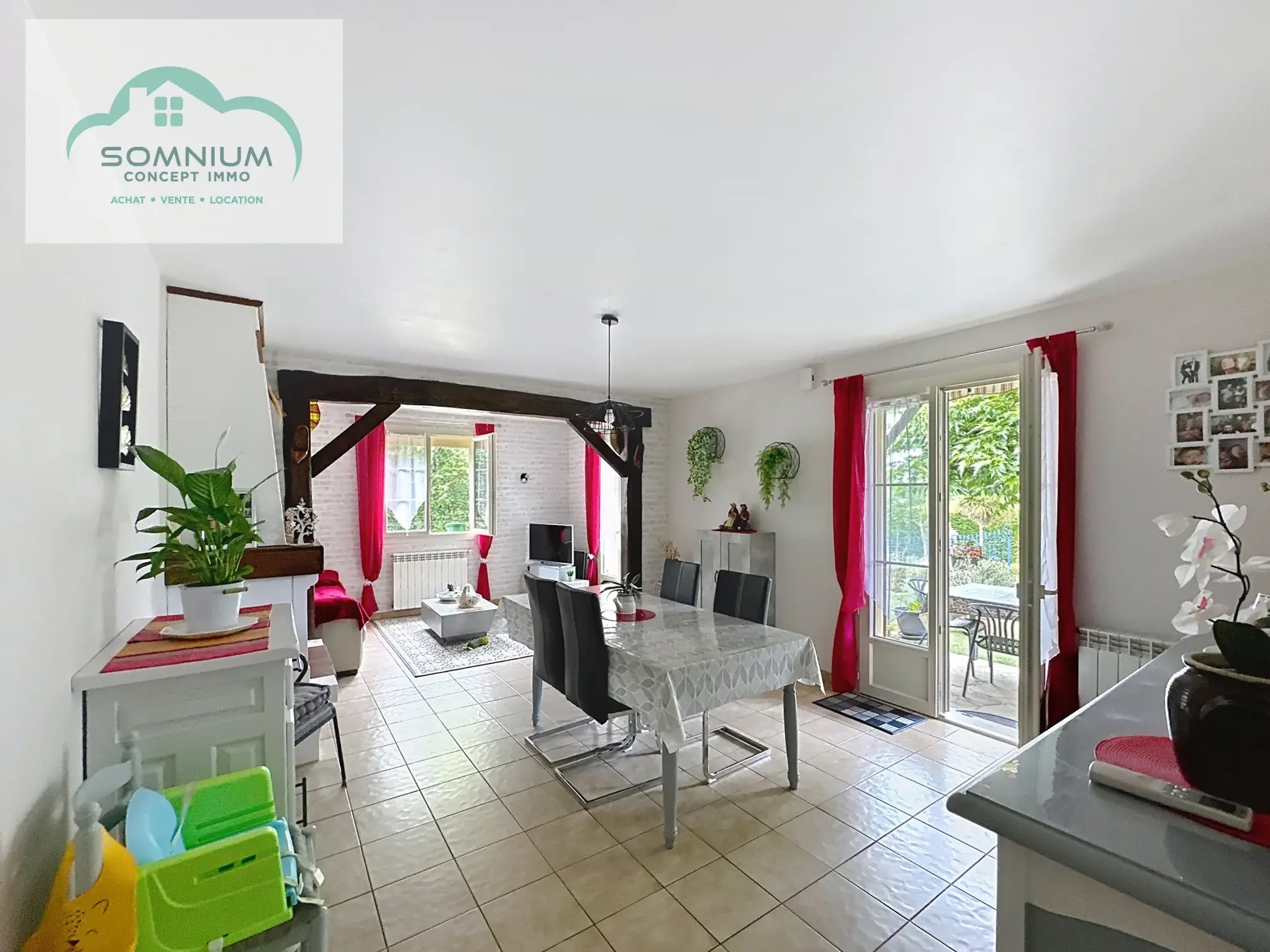 Maison de plain-pied à Fleurance avec grand jardin et garages électriques 