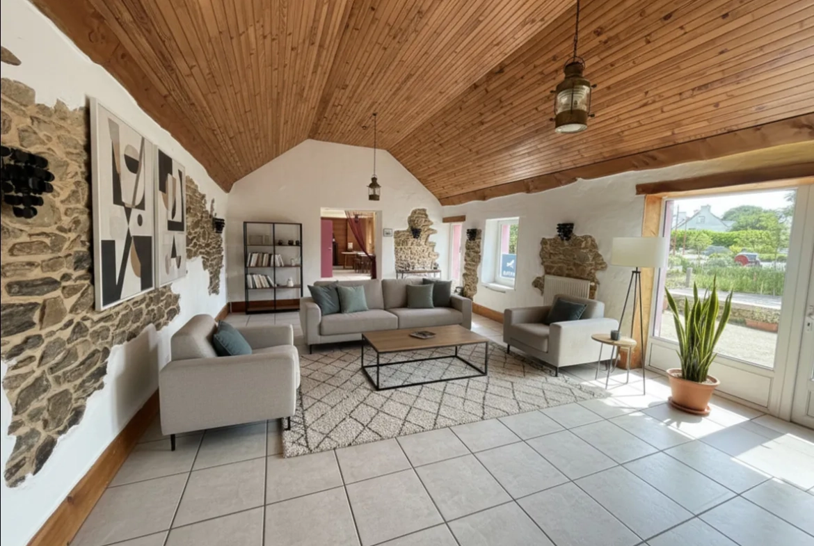 Maison à vendre à Saint Derrien, 5 pièces, 155 m² avec dépendance et vue nature 