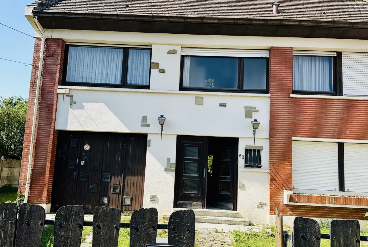 Belle maison familiale à Caudry avec 5 chambres, jardin et grand potentiel de rénovation 